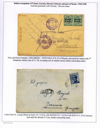 STEMPELN UND ENTWERTUNGEN AN DER SLOWENISCHEN KÜSTE 1918-1938 – Blatt 14