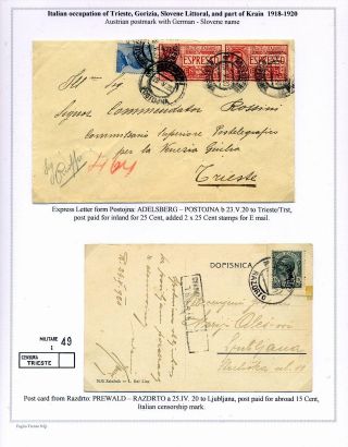 STEMPELN UND ENTWERTUNGEN AN DER SLOWENISCHEN KÜSTE 1918-1938 – Blatt 15