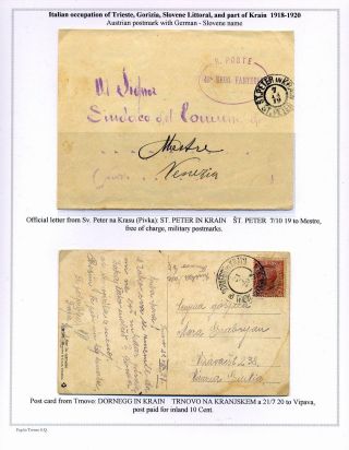 STEMPELN UND ENTWERTUNGEN AN DER SLOWENISCHEN KÜSTE 1918-1938 – Blatt 16