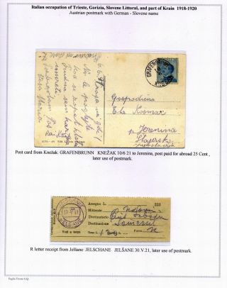 STEMPELN UND ENTWERTUNGEN AN DER SLOWENISCHEN KÜSTE 1918-1938 – Blatt 18