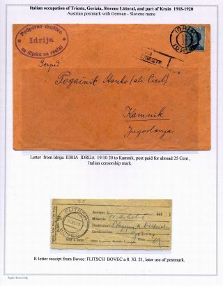 STEMPELN UND ENTWERTUNGEN AN DER SLOWENISCHEN KÜSTE 1918-1938 – Blatt 21