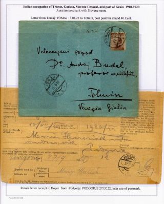 STEMPELN UND ENTWERTUNGEN AN DER SLOWENISCHEN KÜSTE 1918-1938 – Blatt 27