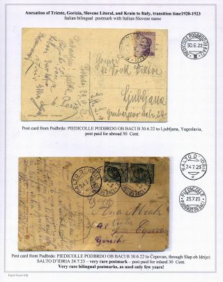 STEMPELN UND ENTWERTUNGEN AN DER SLOWENISCHEN KÜSTE 1918-1938 – Blatt 30