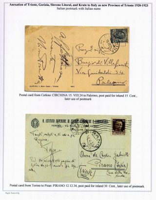 STEMPELN UND ENTWERTUNGEN AN DER SLOWENISCHEN KÜSTE 1918-1938 – Blatt 33