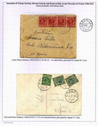 STEMPELN UND ENTWERTUNGEN AN DER SLOWENISCHEN KÜSTE 1918-1938 – Blatt 34