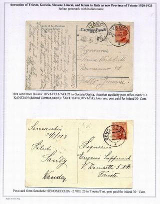 STEMPELN UND ENTWERTUNGEN AN DER SLOWENISCHEN KÜSTE 1918-1938 – Blatt 36