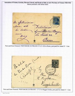 STEMPELN UND ENTWERTUNGEN AN DER SLOWENISCHEN KÜSTE 1918-1938 – Blatt 37