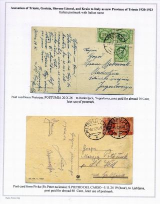 STEMPELN UND ENTWERTUNGEN AN DER SLOWENISCHEN KÜSTE 1918-1938 – Blatt 39
