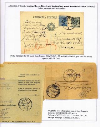 STEMPELN UND ENTWERTUNGEN AN DER SLOWENISCHEN KÜSTE 1918-1938 – Blatt 42