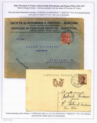 STEMPELN UND ENTWERTUNGEN AN DER SLOWENISCHEN KÜSTE 1918-1938 – Blatt 45