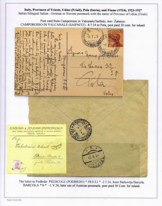 STEMPELN UND ENTWERTUNGEN AN DER SLOWENISCHEN KÜSTE 1918-1938 – Blatt 48