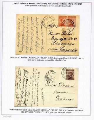 STEMPELN UND ENTWERTUNGEN AN DER SLOWENISCHEN KÜSTE 1918-1938 – Blatt 50