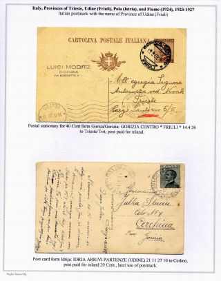 STEMPELN UND ENTWERTUNGEN AN DER SLOWENISCHEN KÜSTE 1918-1938 – Blatt 53