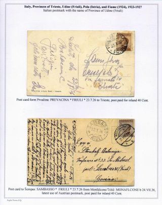 STEMPELN UND ENTWERTUNGEN AN DER SLOWENISCHEN KÜSTE 1918-1938 – Blatt 54