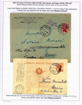 STEMPELN UND ENTWERTUNGEN AN DER SLOWENISCHEN KÜSTE 1918-1938 – Blatt 58
