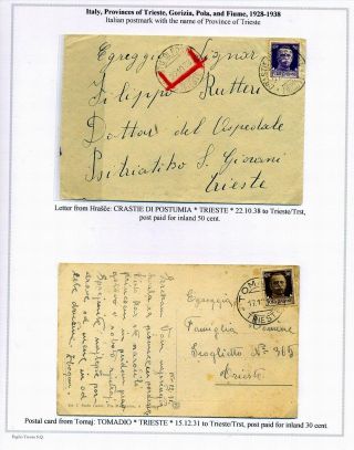 STEMPELN UND ENTWERTUNGEN AN DER SLOWENISCHEN KÜSTE 1918-1938 – Blatt 62