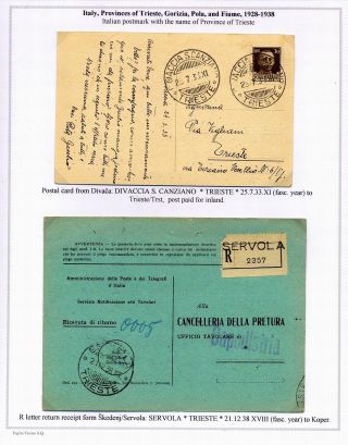 STEMPELN UND ENTWERTUNGEN AN DER SLOWENISCHEN KÜSTE 1918-1938 – Blatt 63