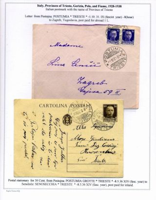STEMPELN UND ENTWERTUNGEN AN DER SLOWENISCHEN KÜSTE 1918-1938 – Blatt 64