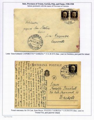 STEMPELN UND ENTWERTUNGEN AN DER SLOWENISCHEN KÜSTE 1918-1938 – Blatt 72