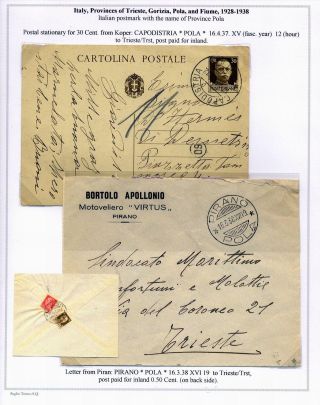 STEMPELN UND ENTWERTUNGEN AN DER SLOWENISCHEN KÜSTE 1918-1938 – Blatt 76