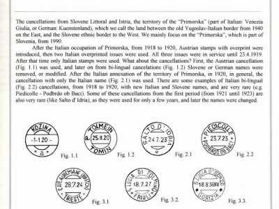 POSTMARKS AND CANCELLATIONS ON SLOVENE LITTORAL FROM 1918 TO 1938