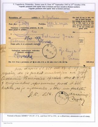 PRIMORSKA FROM 1939 TO 1954 – sheet 82