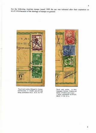 SLOVENIAN ISSUES FROM 1919 TO 1920 IN MIXED FRANKING – sheet 4