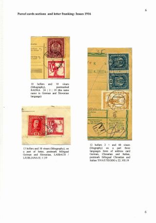 SLOVENIAN ISSUES FROM 1919 TO 1920 IN MIXED FRANKING – sheet 6