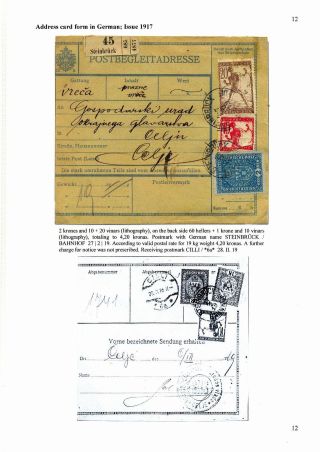 SLOVENIAN ISSUES FROM 1919 TO 1920 IN MIXED FRANKING – sheet 12