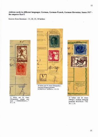 SLOVENIAN ISSUES FROM 1919 TO 1920 IN MIXED FRANKING – sheet 15