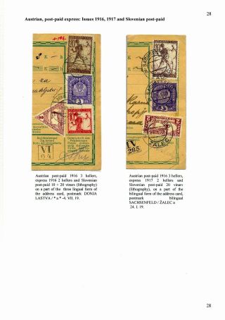 SLOWENISCHE AUSGABEN 1919 - 1920 IN MISCHFRANKATUREN – Blatt 31