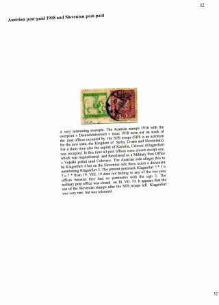 SLOWENISCHE AUSGABEN 1919 - 1920 IN MISCHFRANKATUREN – Blatt 32