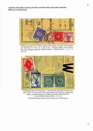 SLOVENIAN ISSUES FROM 1919 TO 1920 IN MIXED FRANKING – sheet 33