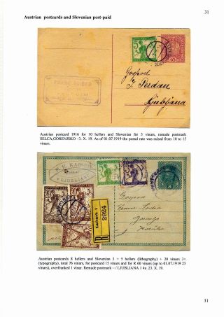 SLOVENIAN ISSUES FROM 1919 TO 1920 IN MIXED FRANKING – sheet 34