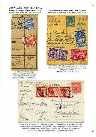 SLOVENIAN ISSUES FROM 1919 TO 1920 IN MIXED FRANKING – sheet 36