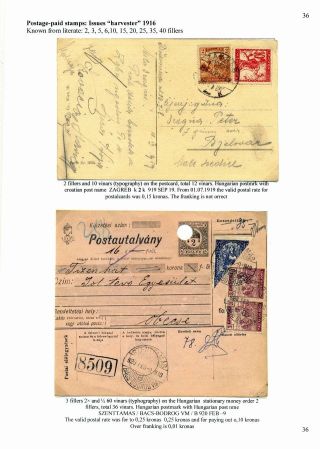 SLOVENIAN ISSUES FROM 1919 TO 1920 IN MIXED FRANKING – sheet 38
