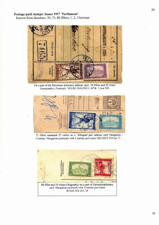 SLOVENIAN ISSUES FROM 1919 TO 1920 IN MIXED FRANKING – sheet 41