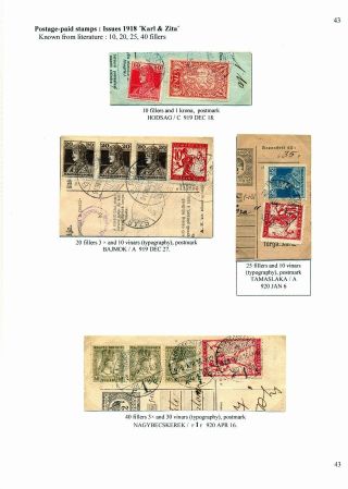 SLOVENIAN ISSUES FROM 1919 TO 1920 IN MIXED FRANKING – sheet 45