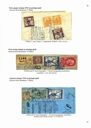 SLOVENIAN ISSUES FROM 1919 TO 1920 IN MIXED FRANKING – sheet 47