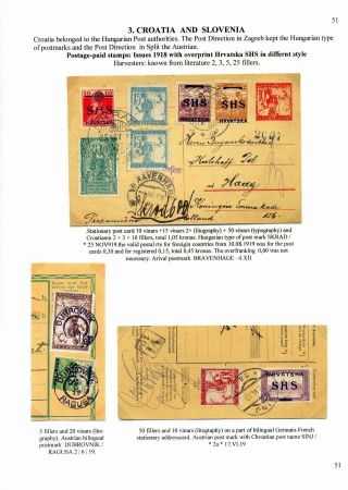 SLOVENIAN ISSUES FROM 1919 TO 1920 IN MIXED FRANKING – sheet 51