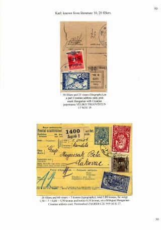 SLOVENIAN ISSUES FROM 1919 TO 1920 IN MIXED FRANKING – sheet 52