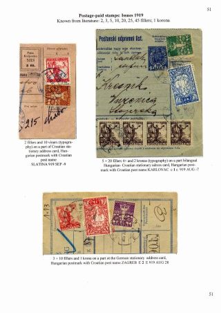 SLOVENIAN ISSUES FROM 1919 TO 1920 IN MIXED FRANKING – sheet 53