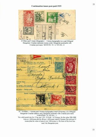 SLOVENIAN ISSUES FROM 1919 TO 1920 IN MIXED FRANKING – sheet 55