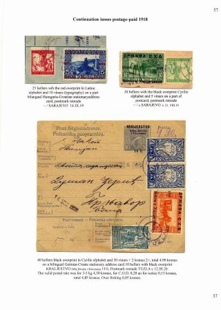 SLOVENIAN ISSUES FROM 1919 TO 1920 IN MIXED FRANKING – sheet 59