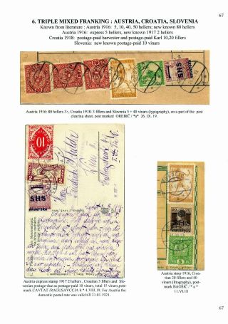 SLOWENISCHE AUSGABEN 1919 - 1920 IN MISCHFRANKATUREN – Blatt 69
