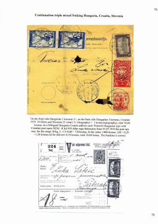 SLOWENISCHE AUSGABEN 1919 - 1920 IN MISCHFRANKATUREN – Blatt 73