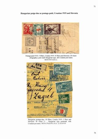 SLOWENISCHE AUSGABEN 1919 - 1920 IN MISCHFRANKATUREN – Blatt 74
