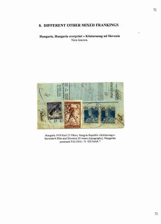 SLOWENISCHE AUSGABEN 1919 - 1920 IN MISCHFRANKATUREN – Blatt 75