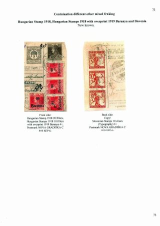 SLOWENISCHE AUSGABEN 1919 - 1920 IN MISCHFRANKATUREN – Blatt 76