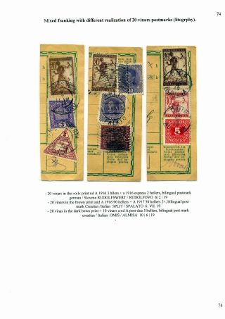 SLOWENISCHE AUSGABEN 1919 - 1920 IN MISCHFRANKATUREN – Blatt 77
